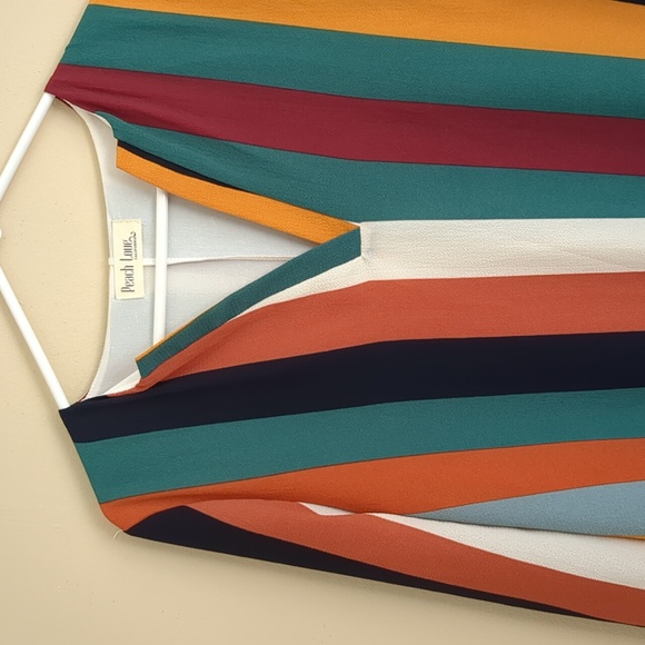 Medium Peach Love Striped Dress - Picture 3 of 13